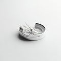 Broken Silver Compass with Cracked Glass on White Background Reflecting Shadow Antique Navigation Tool Undone Lost Direction Royalty Free Stock Photo
