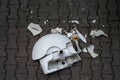 Broken sink on the streets of Frankfurt Royalty Free Stock Photo