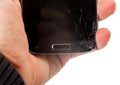 Broken smartphone display