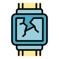 Broken smartwatch icon vector flat Royalty Free Stock Photo