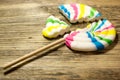 Broken spiral round colored Lollipop