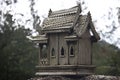 Broken spirit house in thailand