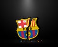 Broken Sports Badge for the Broken Fan base of Football Club. Latest Sports Concept News 3D Rendered E