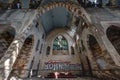 Broken Stained Glass Windows at the Altar - Abandoned Church - New York