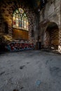 Broken Stained Glass Windows & Collapsing Floor - Abandoned Church - New York