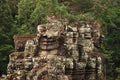 Broken Faces, Bayon temple, Angkor Wat, Cambodia Royalty Free Stock Photo