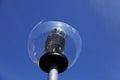 Broken street lamp against blue summer sky in Roback Royalty Free Stock Photo