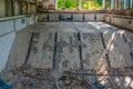 Broken swimming pool in the Pripyat town in the Ukraine