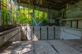 Broken swimming pool in the Pripyat town in the Ukraine
