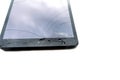Broken tablet screen. Damaged glass Royalty Free Stock Photo