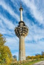 Broken television tower on Fruska Gora in Serbia.