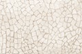 Broken tiles mosaic seamless pattern. White and cream the tile w Royalty Free Stock Photo
