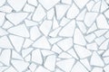 Broken tiles mosaic seamless pattern. White and Grey the tile wa Royalty Free Stock Photo