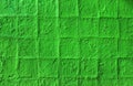 Broken tiles wall pattern - painted green