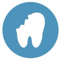 Broken Tooth Isolated Vector icon which can be easily modified or edit