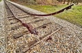 Broken train rails end with no stop