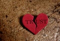 Broken trust heart