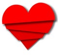 Broken Valentine Heart Pieces Overlap Royalty Free Stock Photo