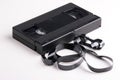 Broken video cassette Royalty Free Stock Photo