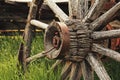 Broken Wagon Wheel in Bannack, MT Royalty Free Stock Photo