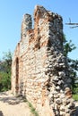 Broken wall of Castle Devicky on Palava Royalty Free Stock Photo