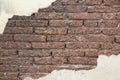 Broken wall. Royalty Free Stock Photo