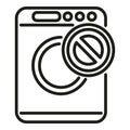 Broken washing machine icon outline vector. Pipe water plumber