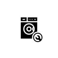 Broken washing machine silhouette icon