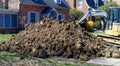 Broken water main repair Royalty Free Stock Photo