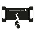 Broken water pipe icon simple vector. Fix service plumbing