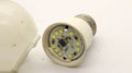 Broken white bulb Royalty Free Stock Photo