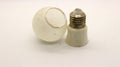 Broken white bulb Royalty Free Stock Photo
