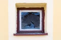 Broken window Royalty Free Stock Photo