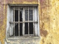 Broken window of an abandoned building Royalty Free Stock Photo