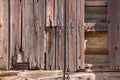 Details of a rustic wooden window in SanlÃºcar de Guadiana, Spain. Royalty Free Stock Photo