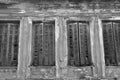 Broken window shutters Royalty Free Stock Photo