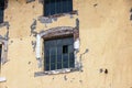 Broken windows of an old brewery building. The old building of the brewery in the city of Nitra, Slovakia Royalty Free Stock Photo