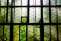 Broken windows in the old factory Royalty Free Stock Photo