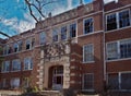 Abandoned Old Coleman High School in Coleman, Texas Royalty Free Stock Photo