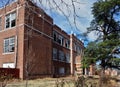 Abandoned Old Coleman High School in Coleman, Texas Royalty Free Stock Photo