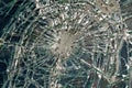 The broken windshield in the car accident Royalty Free Stock Photo