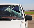 Broken Windshield in a Car Accident