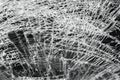 Broken windshield in car accident Royalty Free Stock Photo