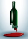 broken wine bottle. Vector illustration decorative design Royalty Free Stock Photo