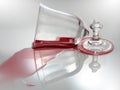 Broken wine glass Royalty Free Stock Photo