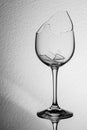 Broken wine glass soft brightness gradient Royalty Free Stock Photo