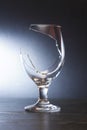 Broken Wineglass On Dark Royalty Free Stock Photo