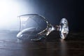 Broken Wineglass On Dark Royalty Free Stock Photo
