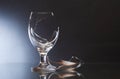 Broken Wineglass On Dark Royalty Free Stock Photo