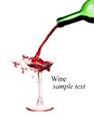 Broken wineglass on the table. Poured red wine, like blood. Royalty Free Stock Photo